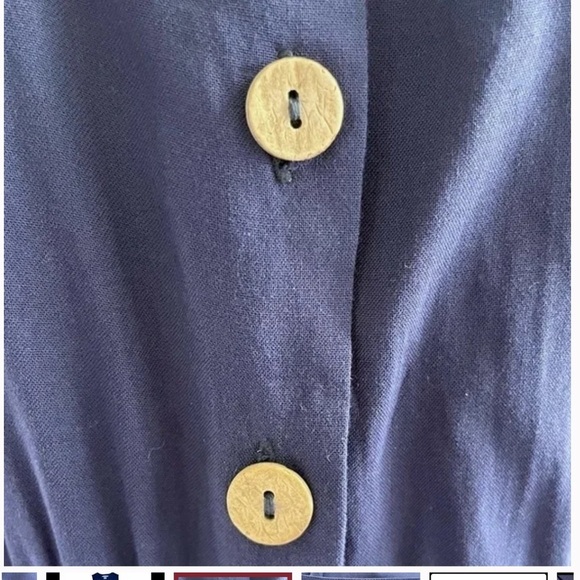 Lark Grey Navy Sleeveless Button Jumpsuit Size M - Picture 4 of 7